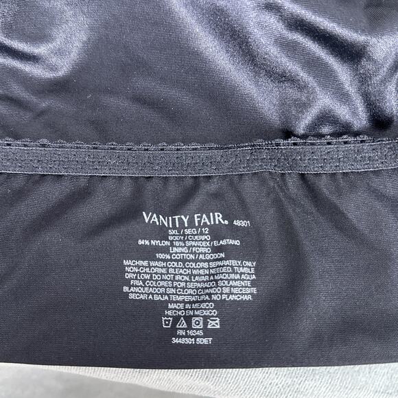 Vanity Fair Radiant Collection Second Skin Satin Plus Size 12 5XL Panties Black - Picture 7 of 8